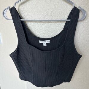 XS black crop top